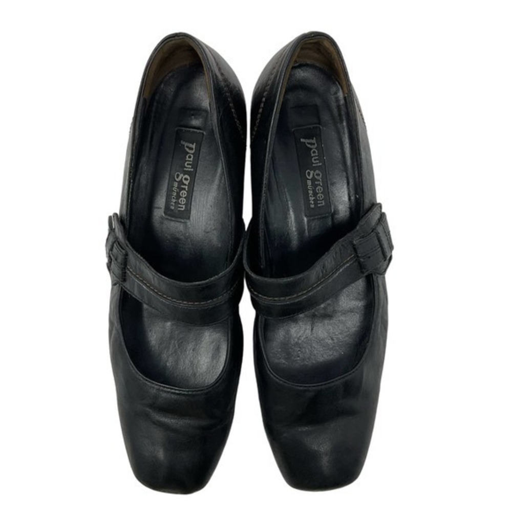 Paul Green Munchen Mary Jane Comfort Shoe Career Black Leather 4.5